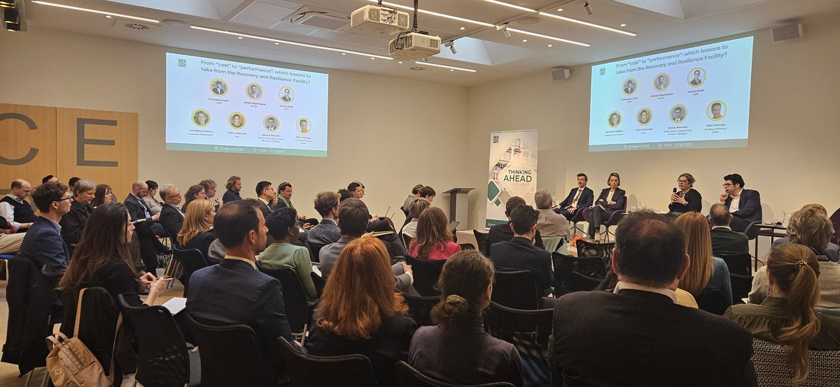 🔴 HAPPENING NOW/ Our event on the Recovery and Resilience Facility has just started! On the panel with us: 

📌  @f_corti1992 & @AlcidiCinzia, CEPS 
📌 Daniel Nigohosyan, @Ecorys
📌 Geraldine Mahieu, @ecfin
📌 Chiara Pancotti, @CSIL_DEv
📌 @atanaspekanov, @WIFOat
📌 Olga