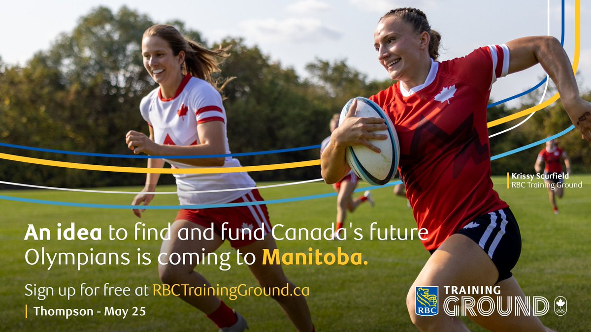 We’re looking to unlock the potential of athletes 14-25 years old in #Thompson, Manitoba! Sign up today for RBC Training Ground on May 25th! It’s FREE and you never know, this could be the start of your Olympic journey! bit.ly/3TRTyNU