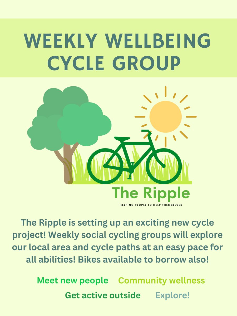 Ripple Riders weekly cycle launches on Thur 25th Apr 9.30-11. Do you love cycling and want to do local quiet off road routes, easy paced, with trained leaders and friendly members? Come and join! Its free! Bike borrowing available. Call Cat 07510 521759 to join or find out more.