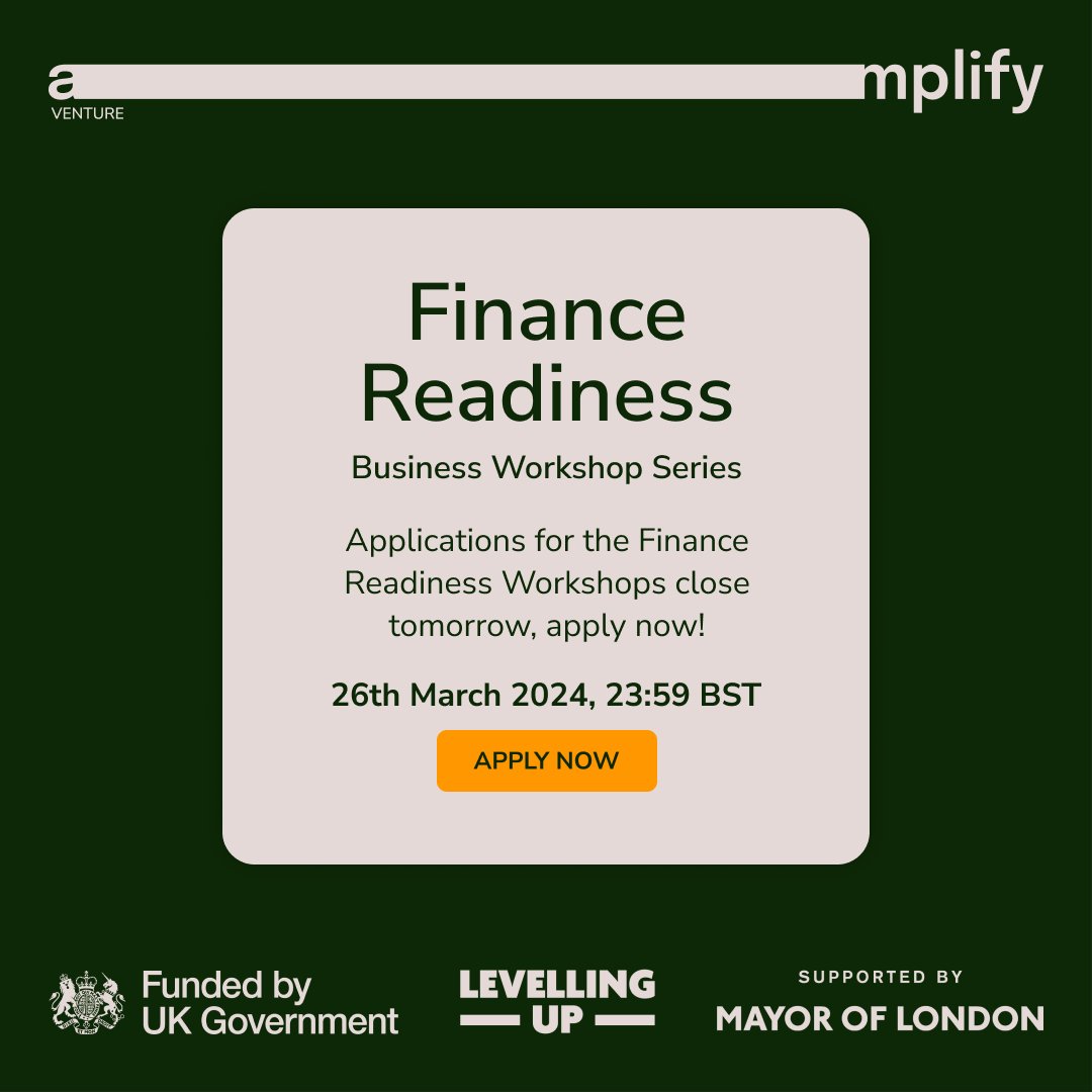 Final call! Applications for our Business Workshop Series: Finance Readiness are closing tomorrow! Do not miss out on this fantastic opportunity to gain valuable insights into the world of investment, enriching your fundraising journey! Apply now: bit.ly/3ITlb2Q
