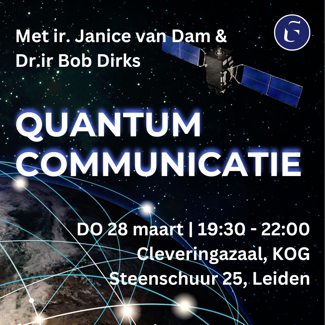 Donderdag vertellen Janice van Dam en Bob Dirks over quantumcommunicatie: van deeltjesverstrengeling en quantumteleportatie tot de cruciale rol van ruimtevaart in het quantuminternet. Meld je aan!
⁠
#universiteitleiden #visitleiden #leżing #quantumphysics #quantumcommunicatie