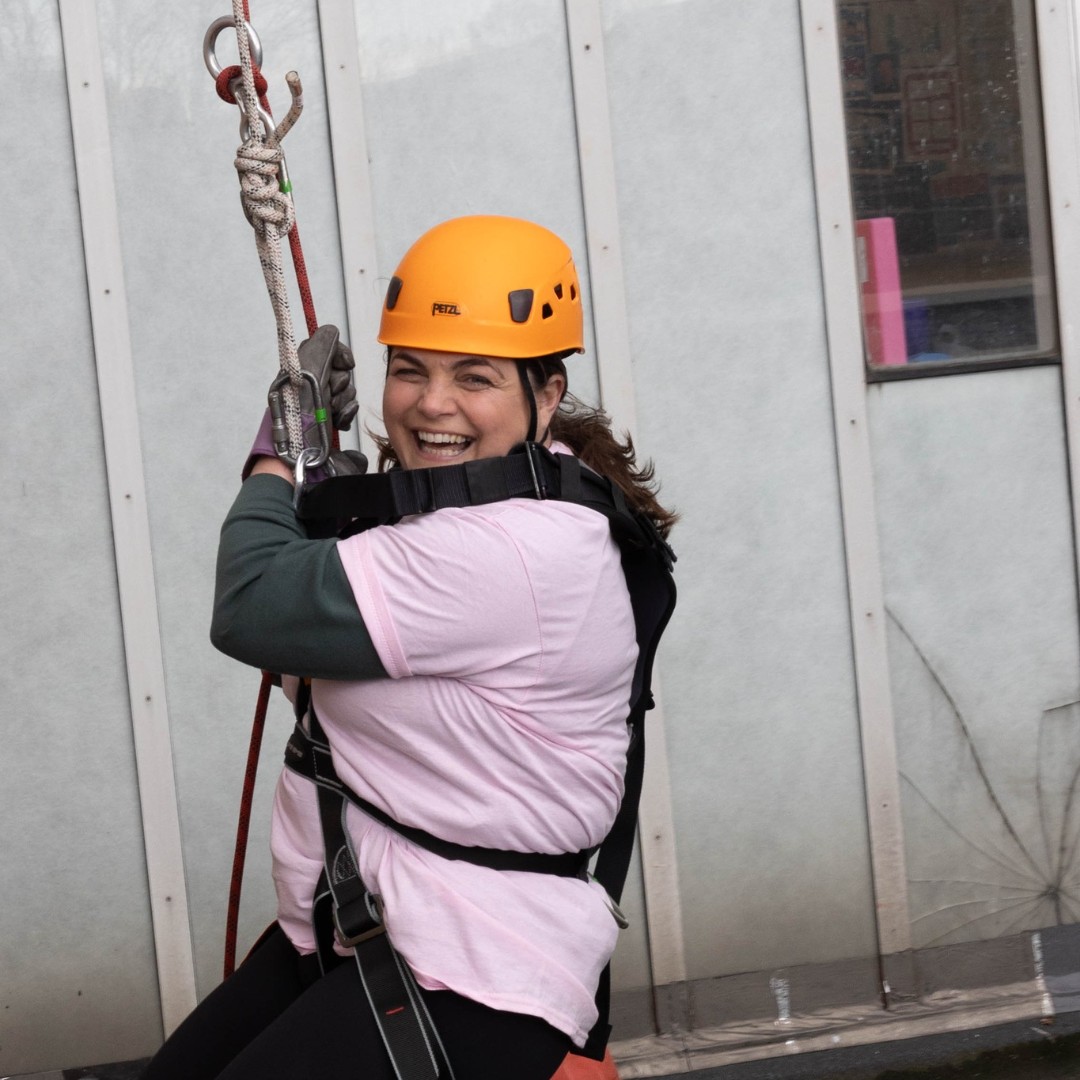 NHC Principal, Kit Davies &amp; Course Team Leader, Rachel Mutch, bravely abseiled 11-storeys down the Lister Hospital to raise money for our charity of the year 🧗🏻‍♂️

We are so proud of our daring descenders 👏

There is still time to donate  👇

ow.ly/5ewM50R18h4