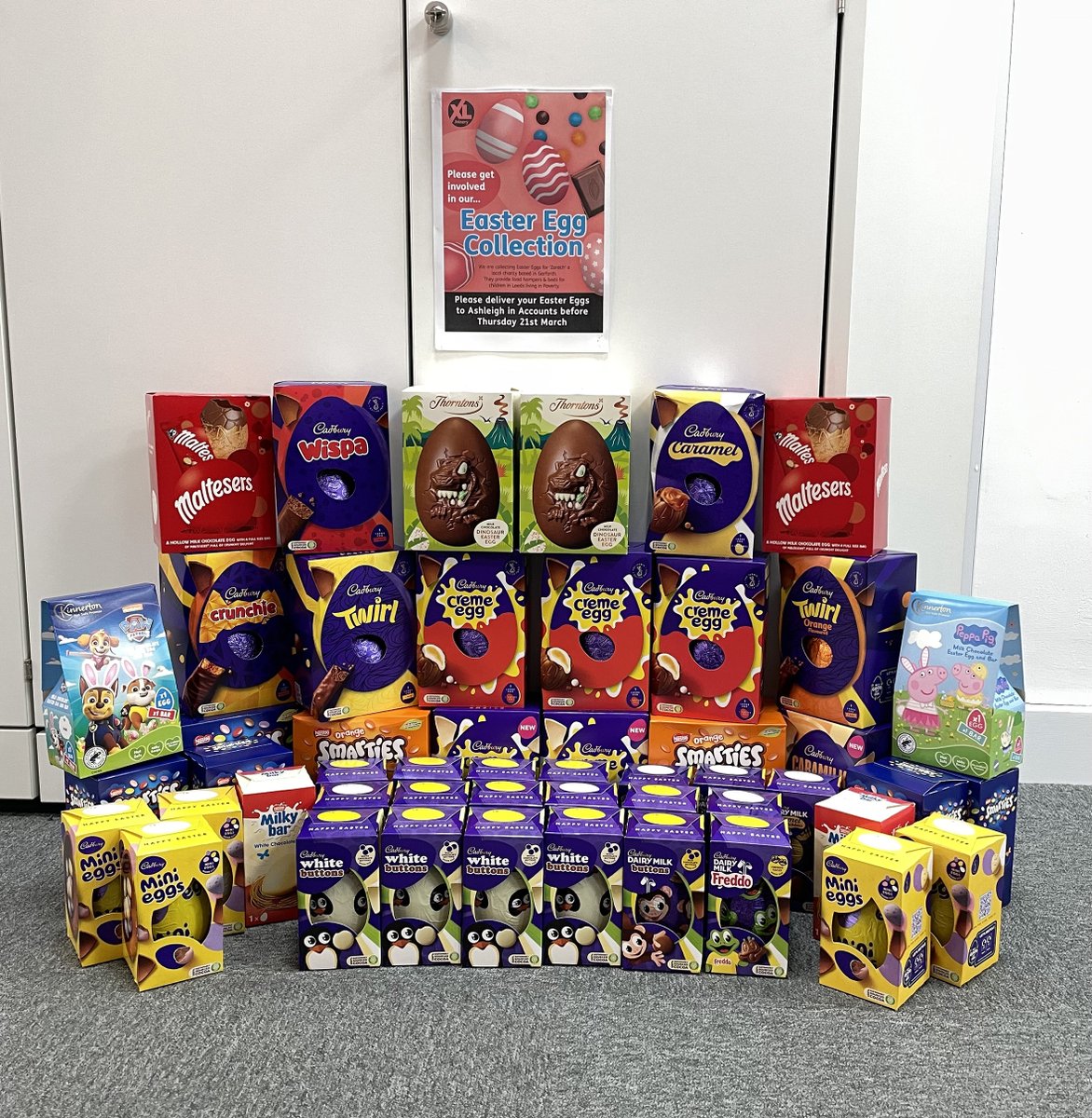 With Easter not far away, the XL Easter bunny has been collecting eggs for Zarach, a local children's charity in Leeds.

Zarach are on a very clear mission delivering beds, bedding and pajamas to children in poverty.

@zarachleeds