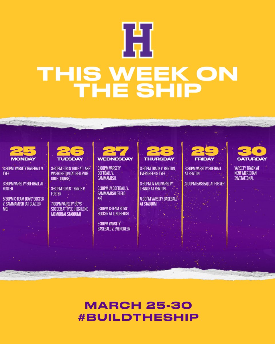 Check out this week's sporting events! #gopirates
