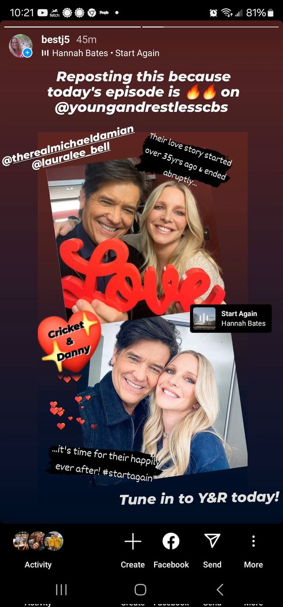 Reposting this because today & tomorrow's episode are going to be 🔥🔥 on @YandR_CBS Tune in to Y&R today to find out! @LauraleeB4real @michaeldamian1 @YandR_CBS @YRInsider