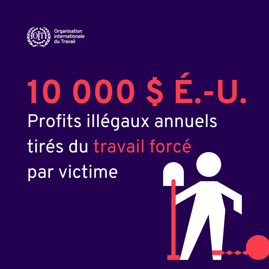 🔴 En cette Journée int'le de commémoration des victimes de l’esclavage & de la traite transatlantique des esclaves, l'@OITinfo rappelle que trafiquants et criminels génèrent près de 10 000 USD par victime (profits illégaux tirés du travail forcé) ℹ️ vu.fr/PEUEi 👇