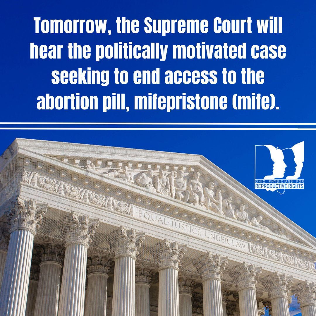 Tomorrow, abortion is in front of the Supreme Court once again. In yet another politically motivated case that ignores science and decades of research, SCOTUS will hear oral arguments on banning or restricting mifepristone (mife).