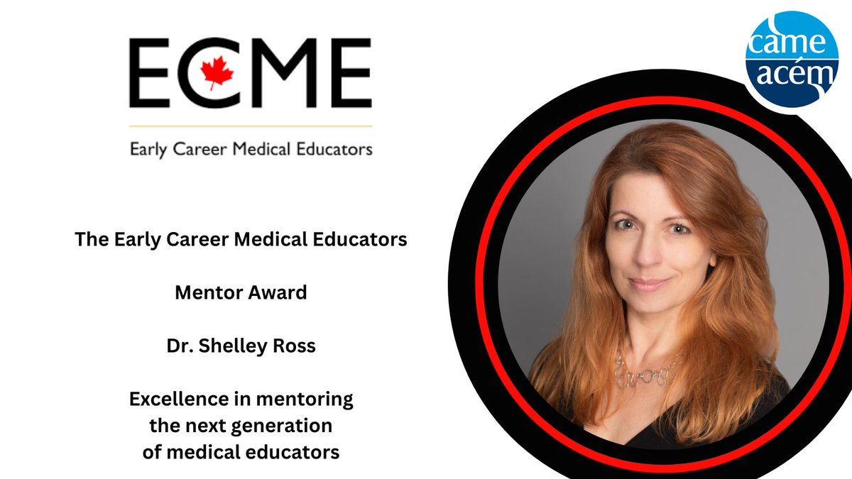 Congratulations to Dr. Shelley Ross, 2024 ECME Mentorship Award Recipient! #MedEd