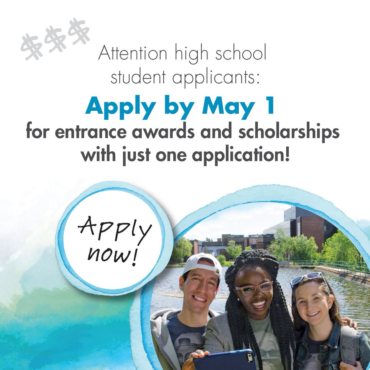 Attention high school applicants! Entrance Awards applications are now open! Don’t miss this opportunity to qualify for financial support through our scholarships and bursaries program. Apply before the May 1 deadline at forms.office.com/r/Pbngsf21TL.