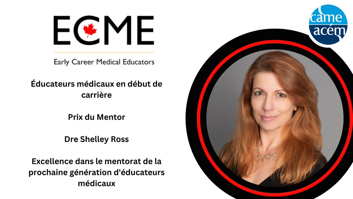 Félicitations à la Dre Shelley Ross, lauréate du Prix du mentorat des EMDC 2024! #EdMed