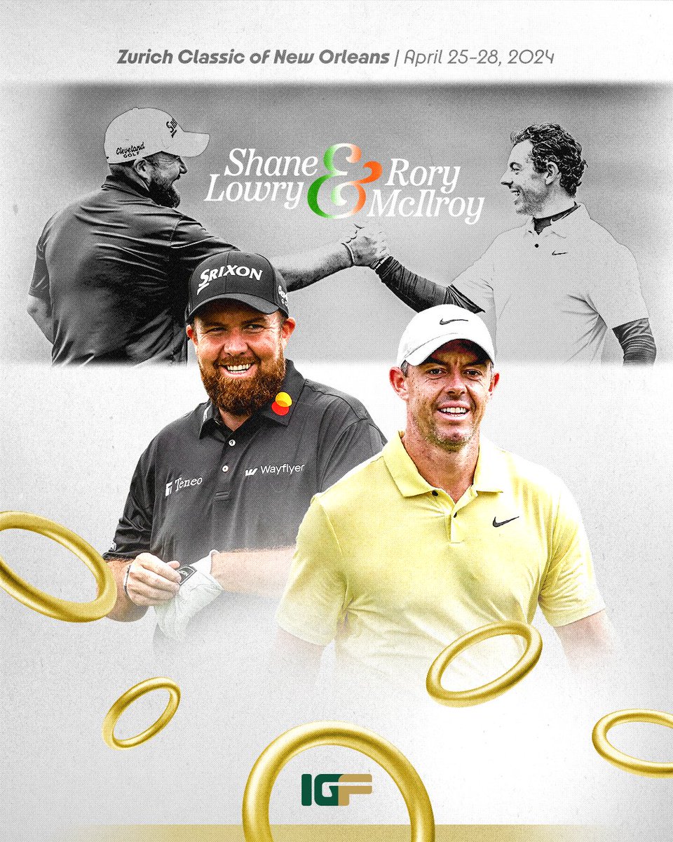 These @TeamIreland Olympians are pairing up to compete at the @Zurich_Classic! @McIlroyRory 🍀 @ShaneLowryGolf @Olympics | @GolfIreland_ | @Paris2024