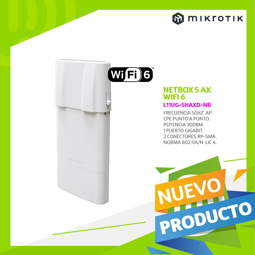 DigicorpLtda's tweet photo. 🚀 ¡Descubre los últimos avances en conectividad con los nuevos productos de #Mikrotik y #Ubiquiti con #WiFi6, ahora disponibles en #Digicorp! 📶
Echa un vistazo a lo nuevo  👉🏽 https://t.co/XwW1IstGBd
#SomosDigicorp #EnDiosConfiamos #distribuidormayorista #equipostecnologicos https://t.co/Kda3OGi3K7