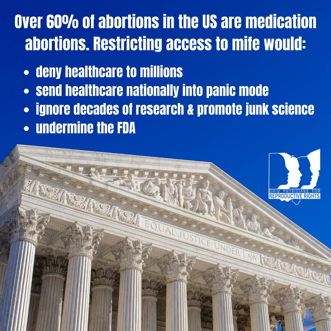Mife is one of two drugs typically used in a medication abortion—which is the method used in over 60% of abortions and used in miscarriage management across the United States. The impact of this case could reach into doctors offices in every corner of the country.