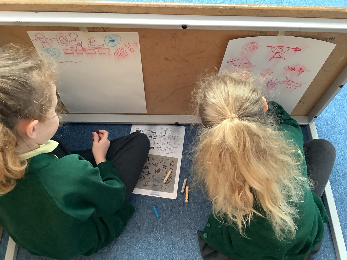 Year 3 thoroughly enjoyed their busy Stone Age morning today. They had a go at various Stone Age tasks including: hunting and gathering, cave painting and making their own mini shelters. It was great fun!