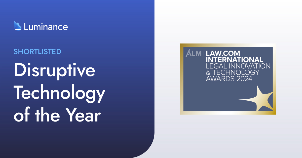We’re thrilled to announce that we’ve been shortlisted for Disruptive Technology of the Year...and what a year's it's been! 🚀 We’re revolutionising how users business-wide interact with their contracts. Cheers to another fantastic achievement 🌟