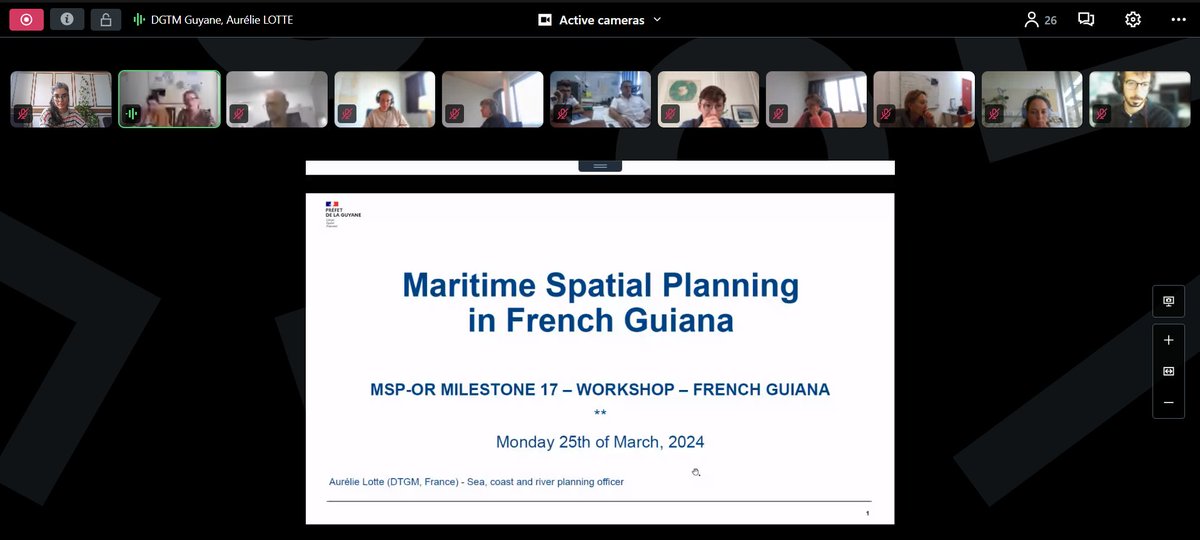 📢Today the @MSPforRUP reached another important milestone! Our partner @shom_fr organized a #workshop on 'Safety of #Navigation and #Maritime Surveillance in French Guiana' ⚓️🛳 Many thanks to all speakers and participants for the valuable presentations and contributions 🛟🌊