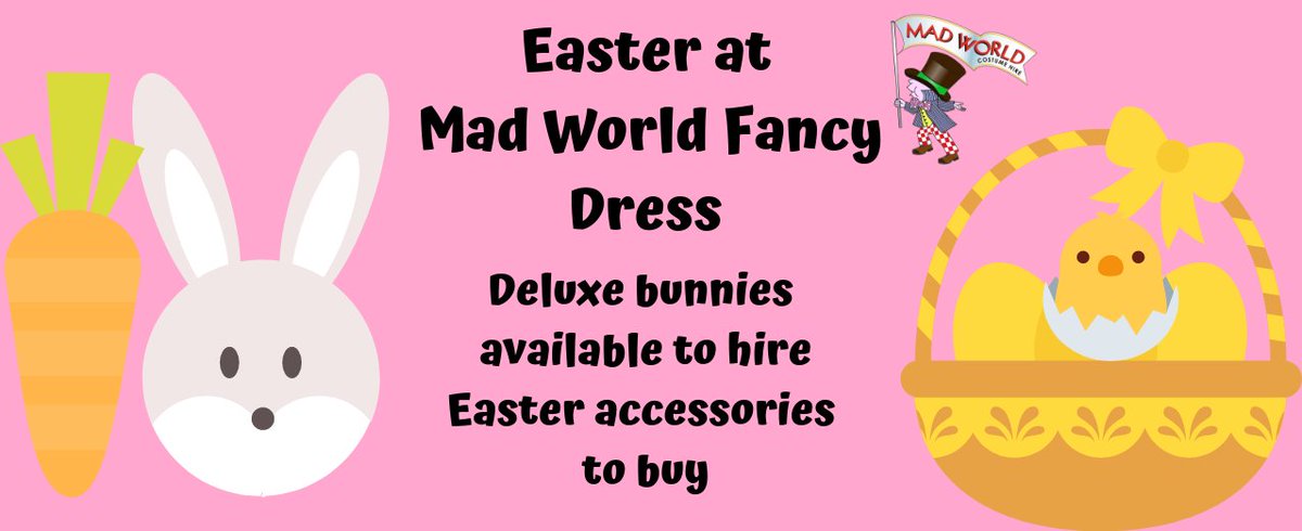 🐰🌷 Get ready, because Easter is just around the corner! 🐣🎉
From adorable bunny costumes to vibrant spring outfits, MadWorld has everything you need to make this Easter extra special.

Don't miss out on our fantastic selection! 🐥
madworldfancydress.com