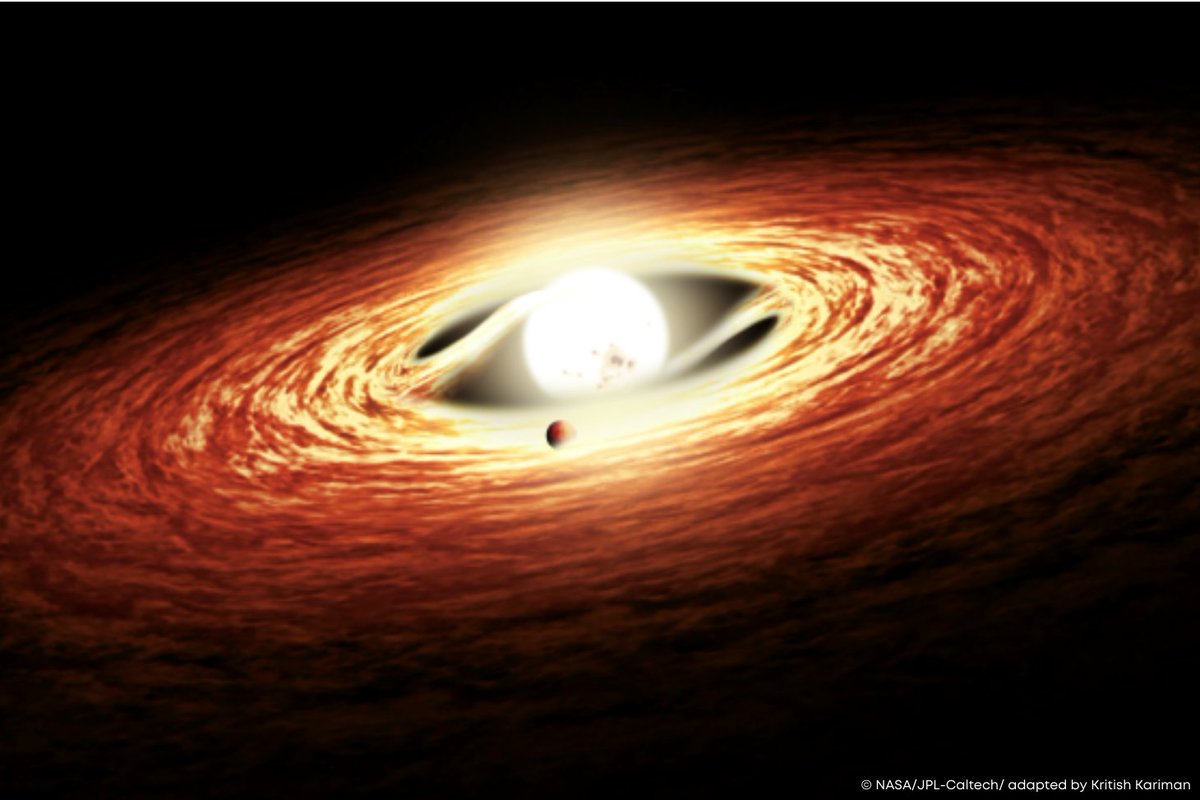#Découverte //🔭Des scientifiques de @IPAG_fr ont révélé une planète géante en formation autour d'une jeune étoile🌟. Âgée de seulement 2 millions d'années, cette 'Jupiter chaude' promet d'apporter de nouvelles perspectives sur la formation des planètes. 🔗bit.ly/3vpOfMc