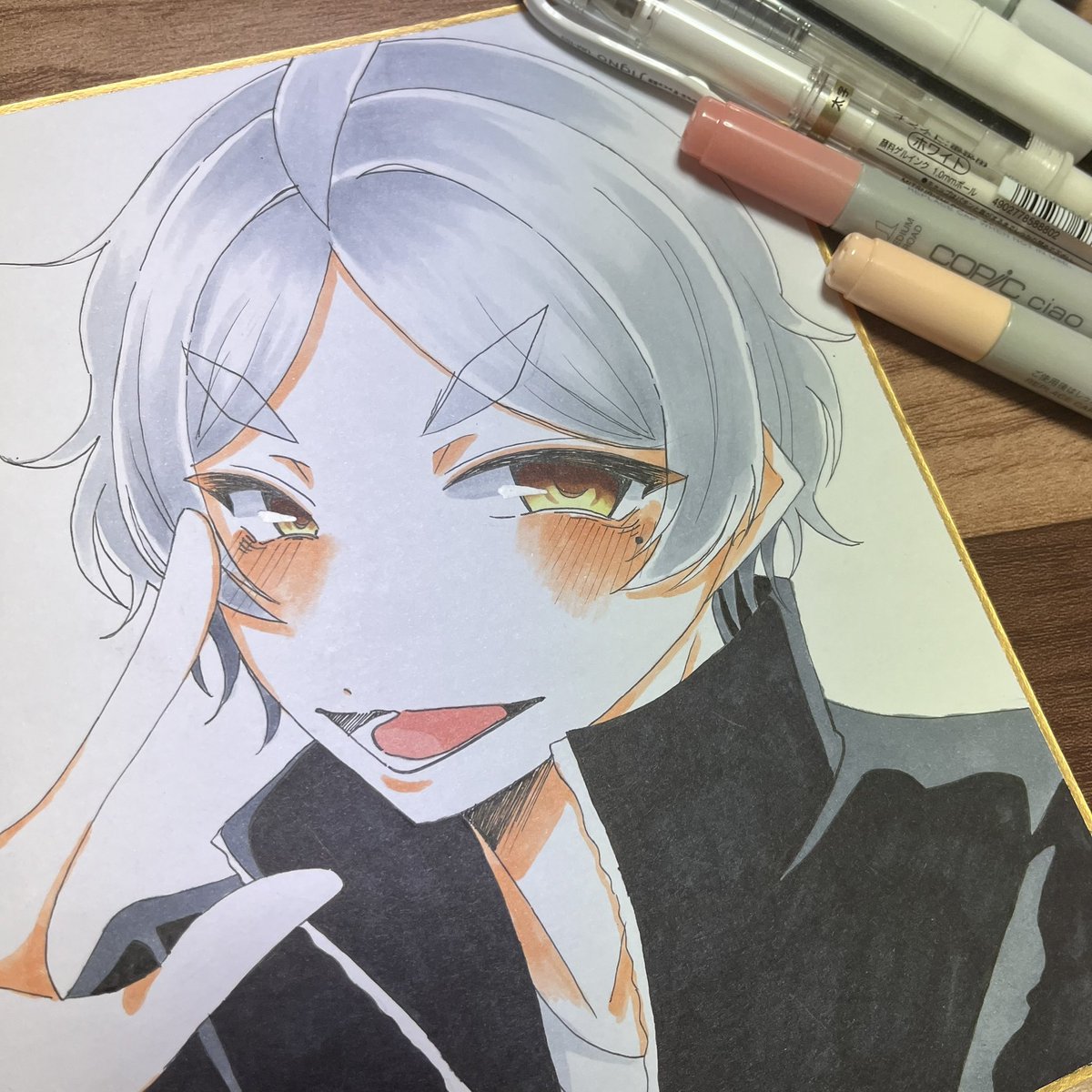 色紙に菅原を生み出しました