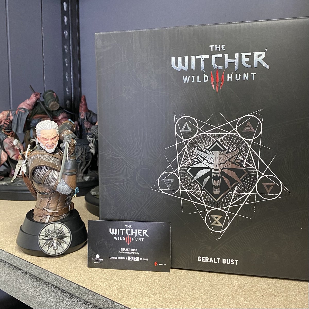 Check out the exclusive collector’s box for our limited edition Geralt Bust! This 6-inch tall bust is limited to 1000 units. Pre-order yours before Geralt takes on his next contract! bit.ly/3K0UEBs @DarkHorseComics @CDPROJEKTRED @witchergame #thewitcher