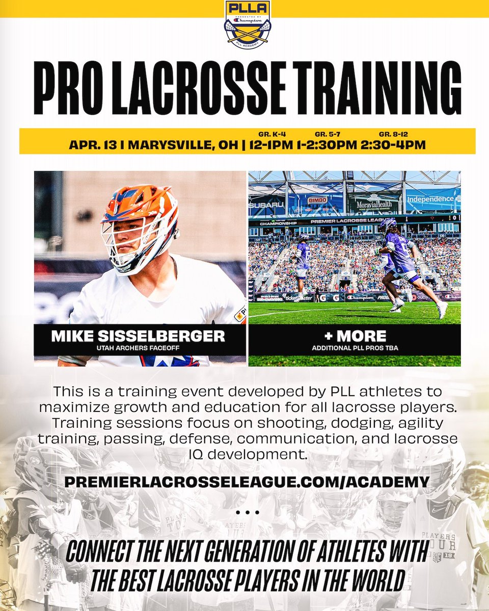ATTENTION ALL LACROSSE PROGRAMS! PLL Training Day (4/13/24) at Marysville Impact Stadium open to ALL lacrosse players! Just a few more registrations we'll get another Pro to the camp! REGISTER NOW! #PTBM #monarchlax #growlacrosse #youthlacrosse #marysvillelax #letsgomonarchs