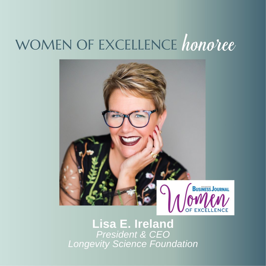 Congratulations to @Lisaireland224, for being named a @RBJdaily 2024 Women of Excellence honoree! Her dedication shines through her leadership as our president & CEO, where she guides our operations with a passion for #longevity science and advocating for research on aging