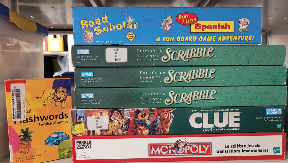 Did you know @dcsdk12 teachers can check out French and Spanish language board games from the District Library Media Center?  Teachers can reserve board games at dcsdk12.follettdestiny.com.