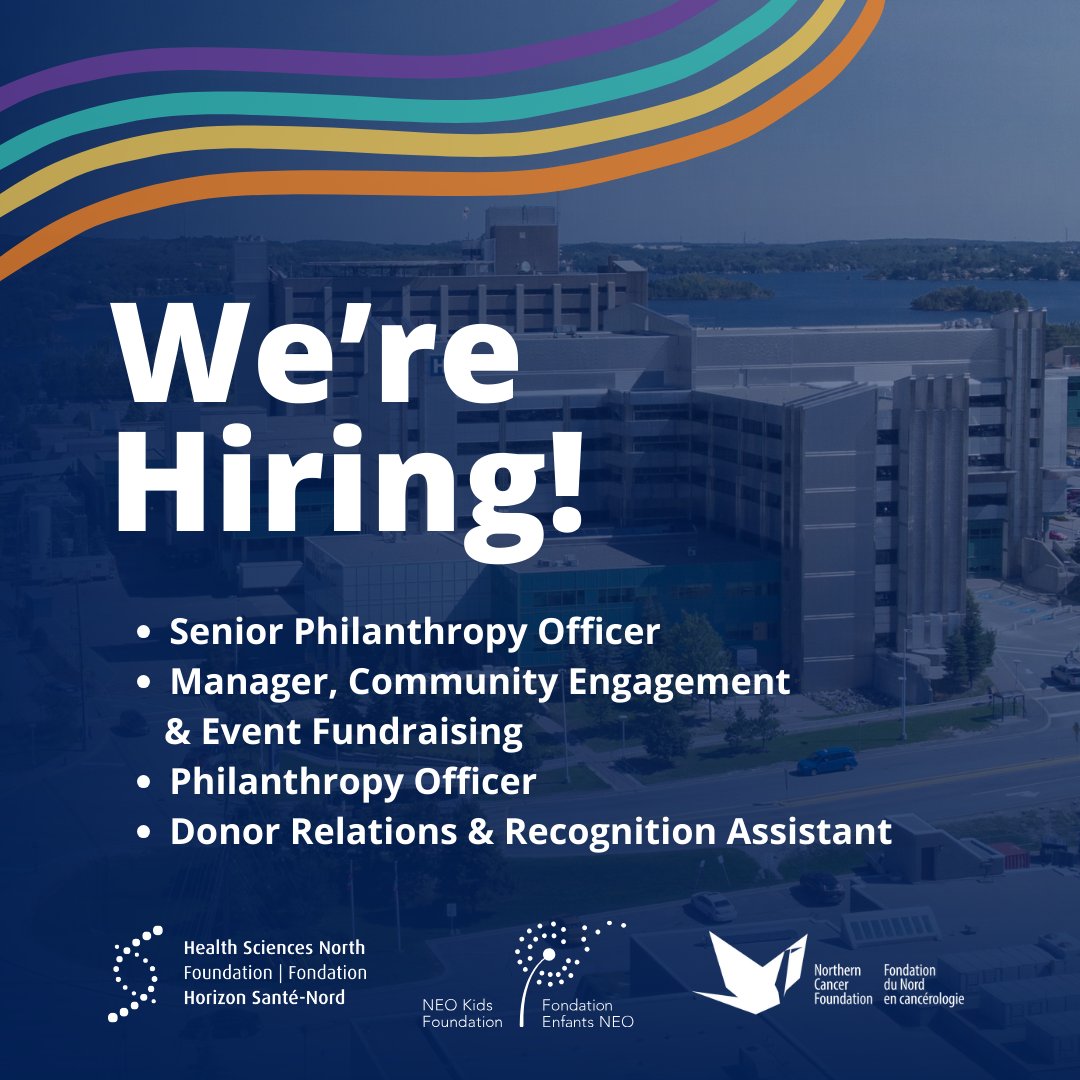 ✨Join our dynamic team at the Foundations at Health Sciences North!✨ For the full job postings, or to apply, visit: careers.hsnsudbury.ca/search/?create…