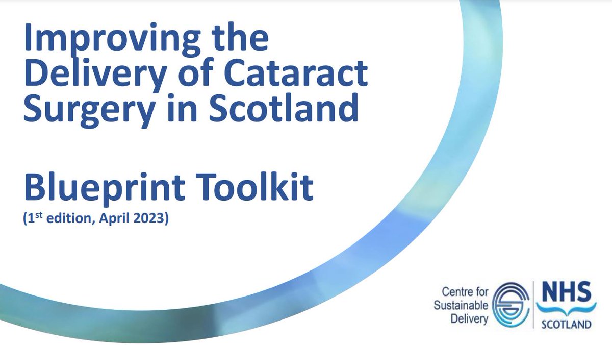 We celebrated World Optometry Day at the weekend👀 Did you know the Cataract Special Delivery Group has developed a clinically-led toolkit with practical actions and resources to help NHS Boards achieve hi-flow cataract surgery. View the toolkit here👉 nhscfsd.co.uk/media/1dqm3x4w…