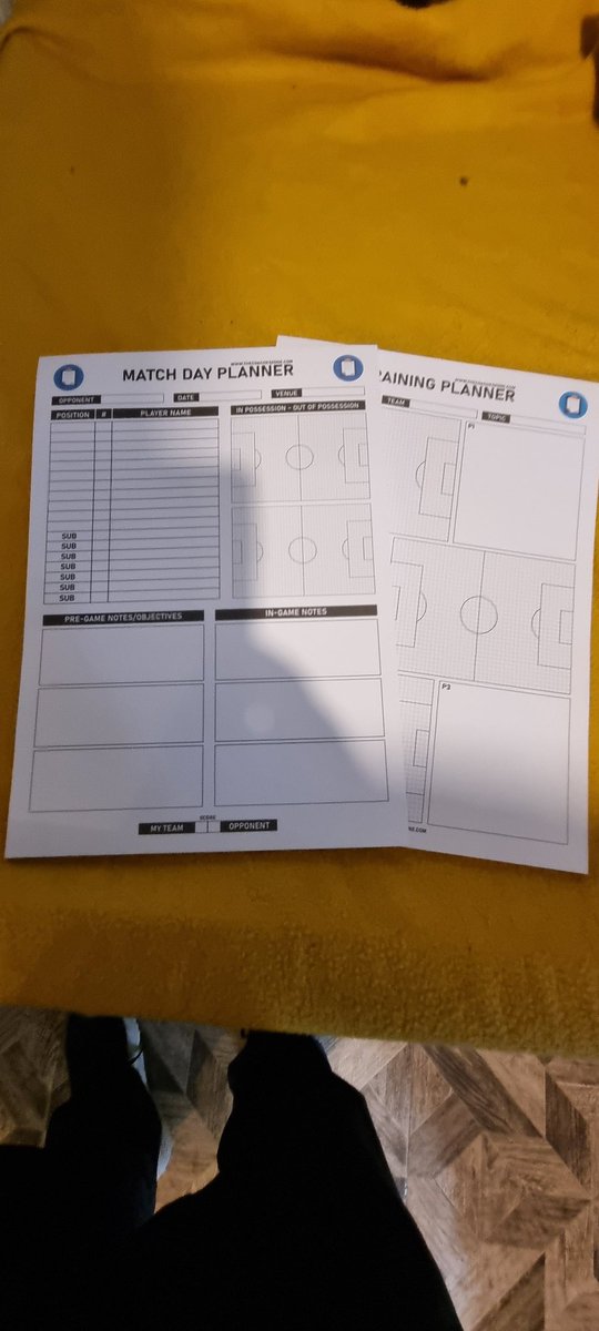 Got my training and match day planners from @TheCoachesZone Thanks for the quick delivery