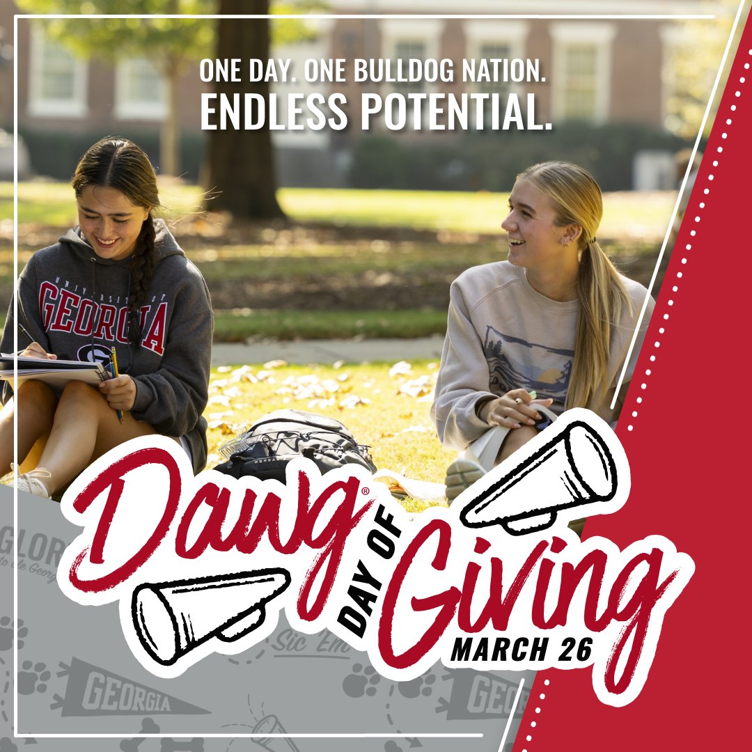 Tomorrow, we’re Calling the Dawgs for UGA's Dawg Day of Giving! Help the CED reach our goal of 100 gifts and show the world that nobody supports their school like the Bulldogs! Visit the link in our bio to show your support for the CED's Excellence Fund!