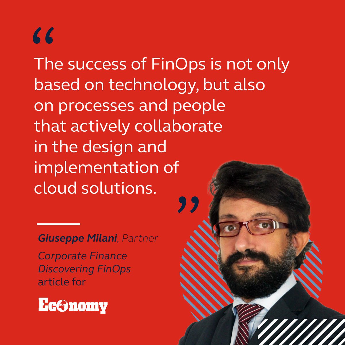 BIPxTech's tweet image. Giuseppe Milani, Partner at BIP, in a recent article written for the Economy Magazine gives insights about #FinOps , a strategic approach to optimize costs and maximize the value of #cloud by enabling data-driven decision making. 

Read the article: okt.to/5sL4gQ