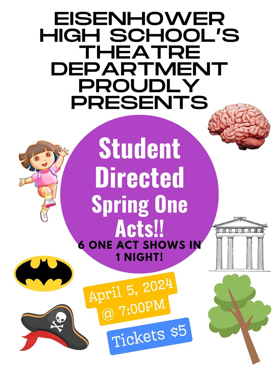Student Directed Spring One Acts are quickly approaching, mark your calendars!