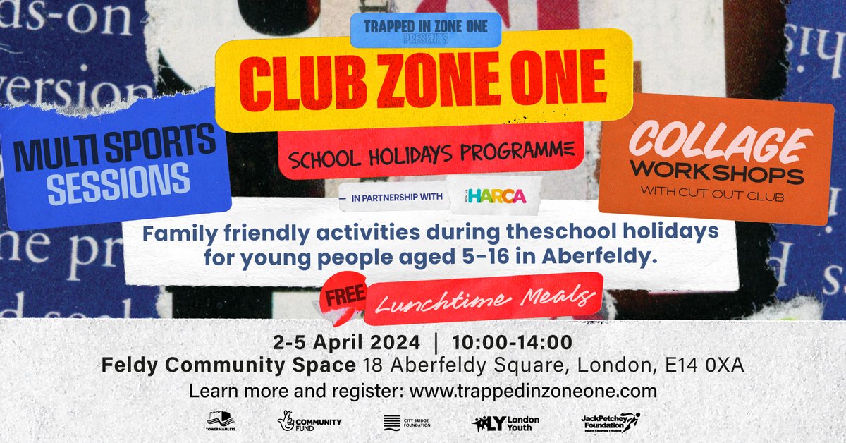 📢 Next week we host our Easter programme in @TowerHamletsNow, providing free provision to eligible free school meals young people in the borough to assist us with co-designing a idea for our heritage of Brick Lane mural supported by @THHCommunity. 🔗 bit.ly/3TzWvkM