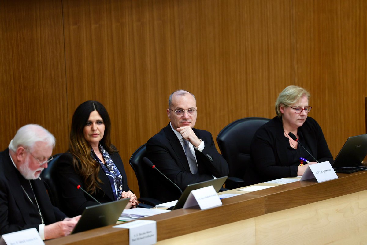 In Vatican today I addressed the Conference on Inter-Religious Dialogue and Fraternity, organized by 🇦🇱 @embassyvatican & @UniGregoriana and had a good meeting with my counterpart Archbishop Paul Richard Gallagher, Vatican Secretary for Relations with States. Ten years after