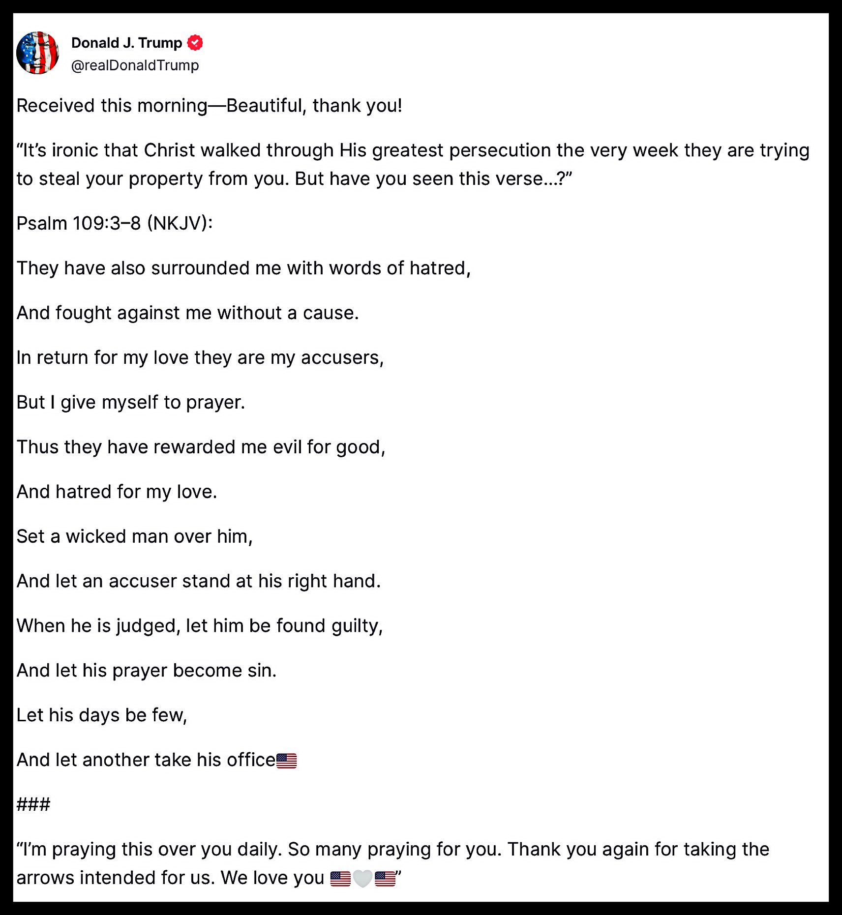 Mike Sington on X: Trump posts a message comparing himself to Jesus  Christ…while sitting in a courtroom for a case where he allegedly banged a  porn star, while his wife was at