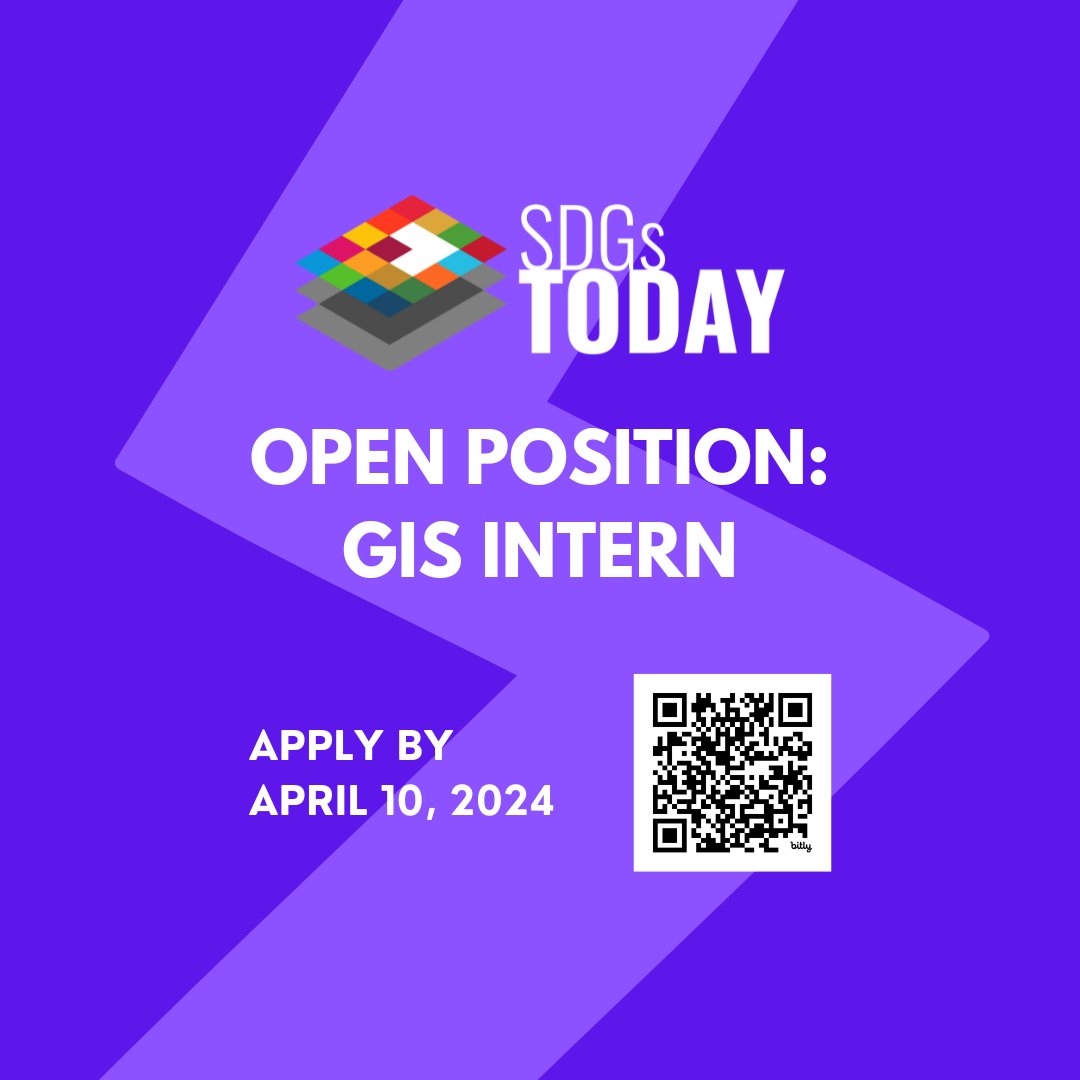 📢OPEN POSITION 🌐Calling all aspiring GIS experts! Want to dive into the world GIS and sustainable development? We're looking for a passionate intern to join our team! Apply by April 10 ➡️unsdsn.org/gis-intern-sdg…