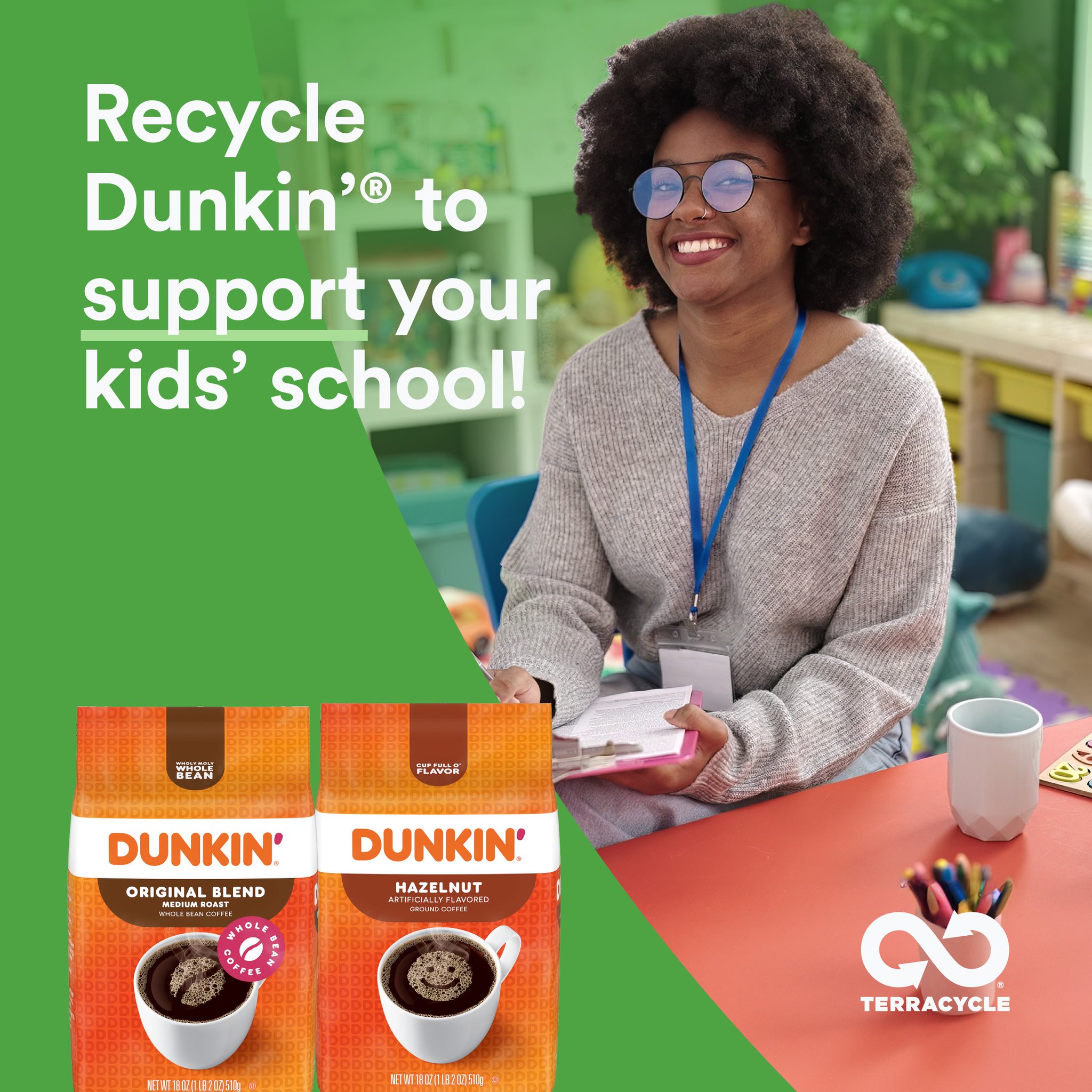 TerraCycle US on X Recycle your dunkindonuts coffee bags for free through the Dunkin Coffee Bag Recycling Program and you ll raise money for your kids school or the charity of your choice