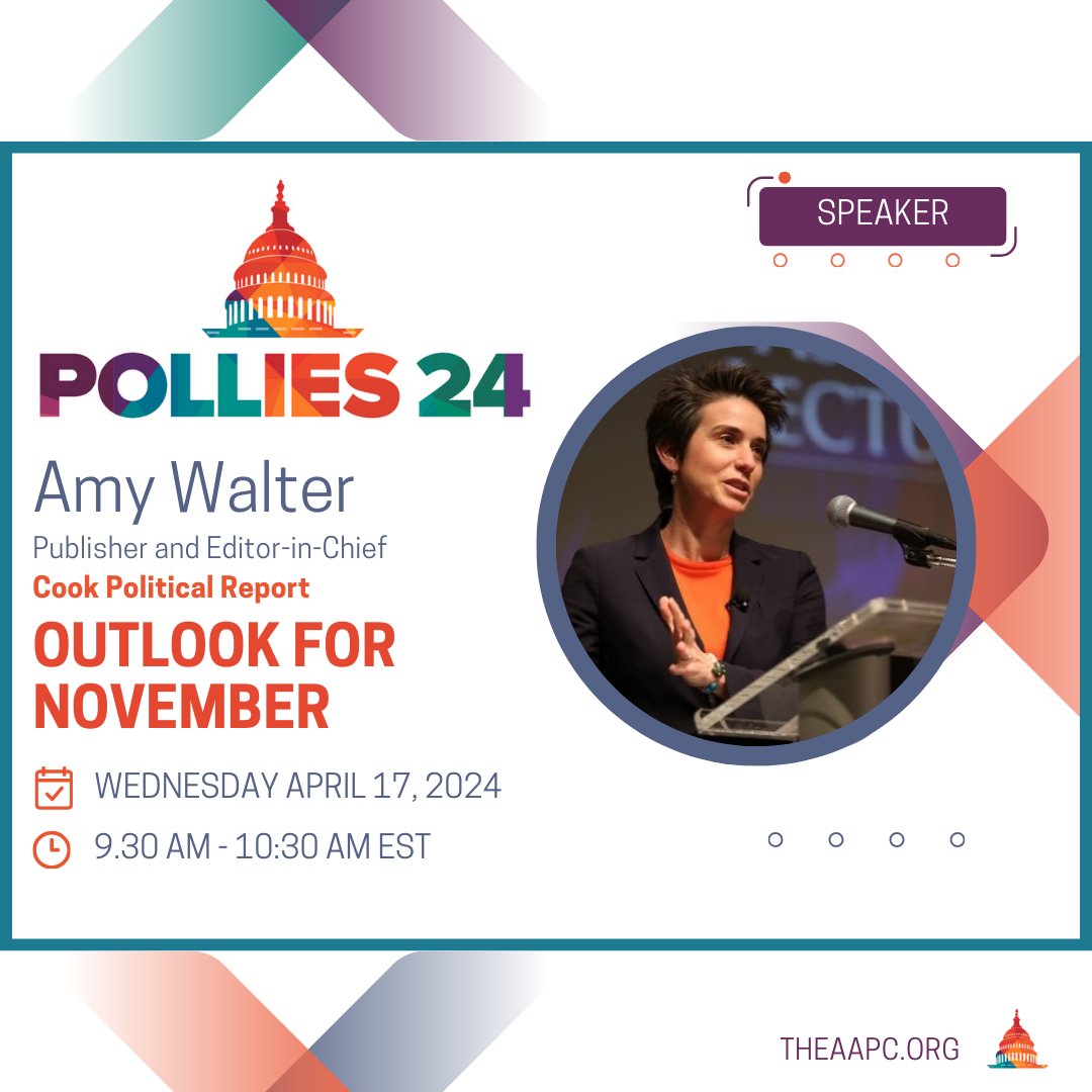 Tune into this #Pollies24 session as @amyewalter and our panel of journalists discuss what we’ve learned from the early primary season, the issues motivating voters, and trends to watch as we head into the November general election. Register today! bit.ly/4141aih