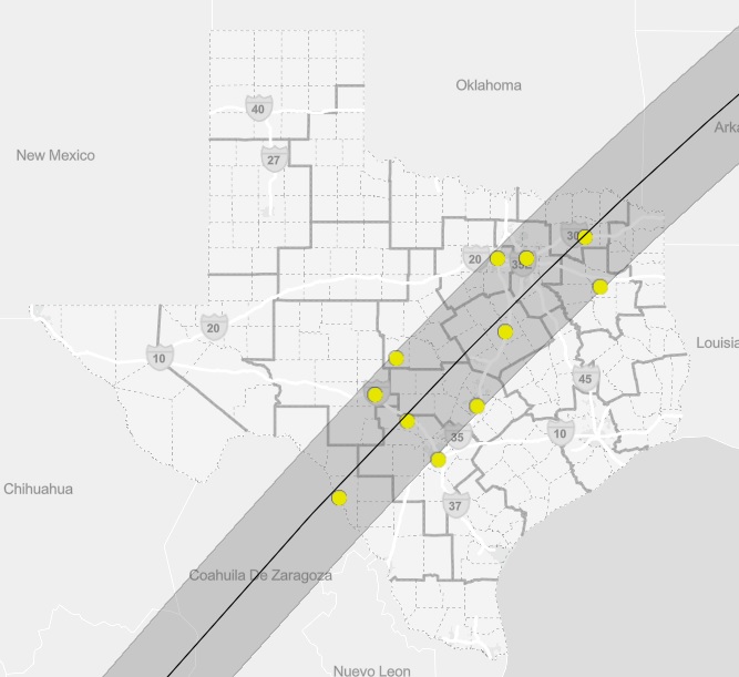 TWO WEEKS until the eclipse! 🌚 Are you in the path of totality? Double check with our interactive map: txdot.gov/apps/statewide…. And if you're not, check DriveTexas.org for the best route and real-time traffic updates. #TXEclipse24