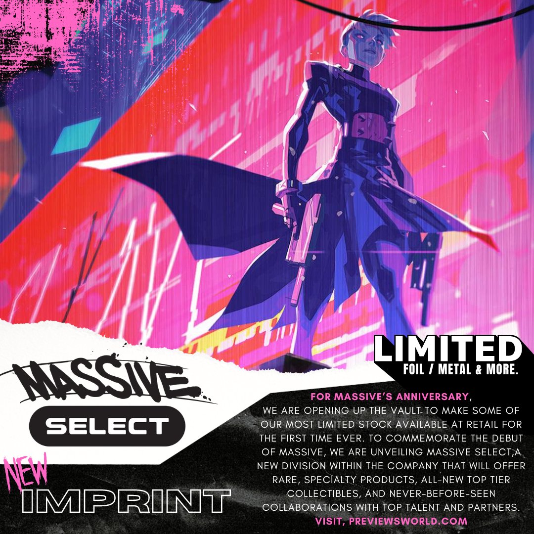Massive Publishing celebrates its 2nd anniversary by opening the vault! In this month's PREVIEWS, Massive is offering its most limited stock: previewsworld.com/catalog?pub=MA…