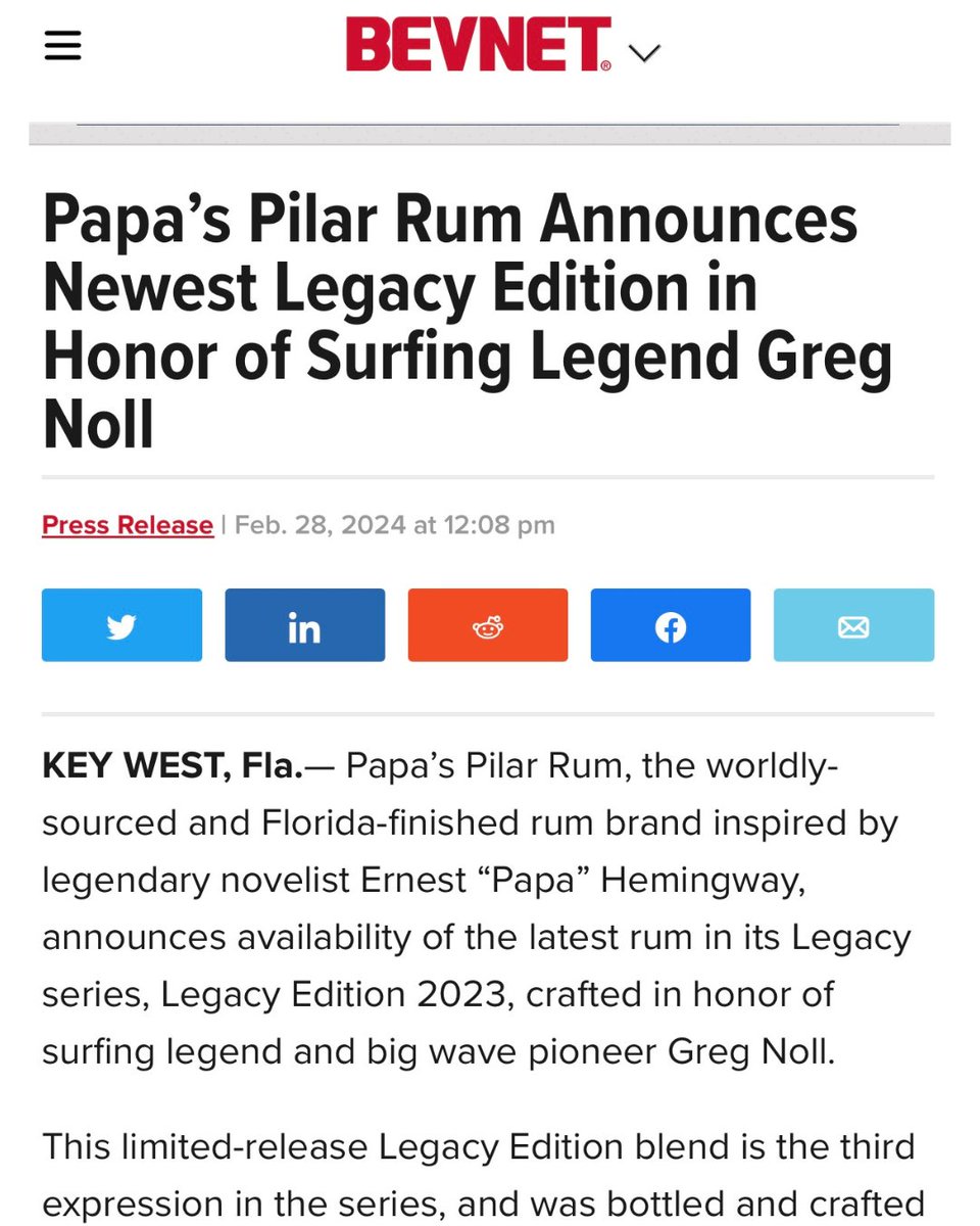 In case you missed it, our latest Legacy Edition 2023 blend, honoring big wave surfing legend Greg Noll, has been making waves in the press. But don’t just take it from us – swipe to see what the critics are saying about our newest limited release! 🥃 #LiveYourLegacy