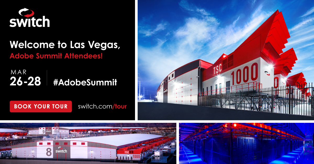 #AdobeSummit attendees! Elevate your conference experience with a tour of the world's largest technology ecosystem, located just 10 minutes away from the #LasVegas strip! Book a tour of The Core Campus and see why leading enterprises choose @Switch: bit.ly/3TP5EGn