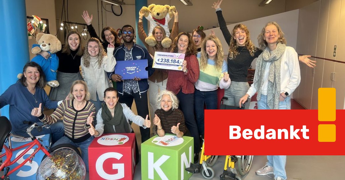 Dank aan alle deelnemers van de @vriendenloterij! Met jullie bijdrage kunnen we waardevolle en belangrijke projecten realiseren, met als doel het bevorderen van een inclusieve samenleving waarin kinderen met en zonder handicap samen opgroeien. 

#bedankt #vriendenloterij