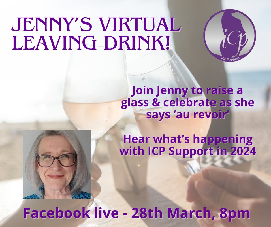 After 33 years, it's @ICPjenny 's last week as our CEO. Read more here: bit.ly/FarewellJenNew… Jenny will be 'live' on our Facebook page this Thursday at 8pm. Join her to hear her future plans, what the year ahead holds for the charity & to toast her as we say 'au revoir'