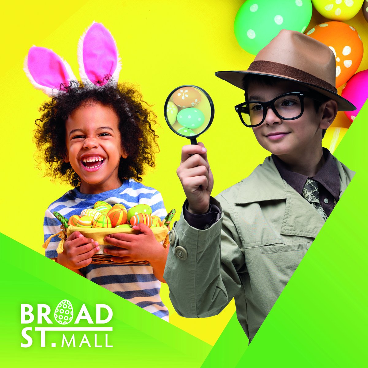 Calling all det-egg-tives, we need your help with a top-secret mission! 🐣🔎🐰 On Friday 29th and Saturday 30th March, between 11am- 4pm we are inviting families to a FREE interactive 2-day event. Find out more here fb.me/e/53CwPsz0D #BroadStreetMall #Easter #EasterEvent