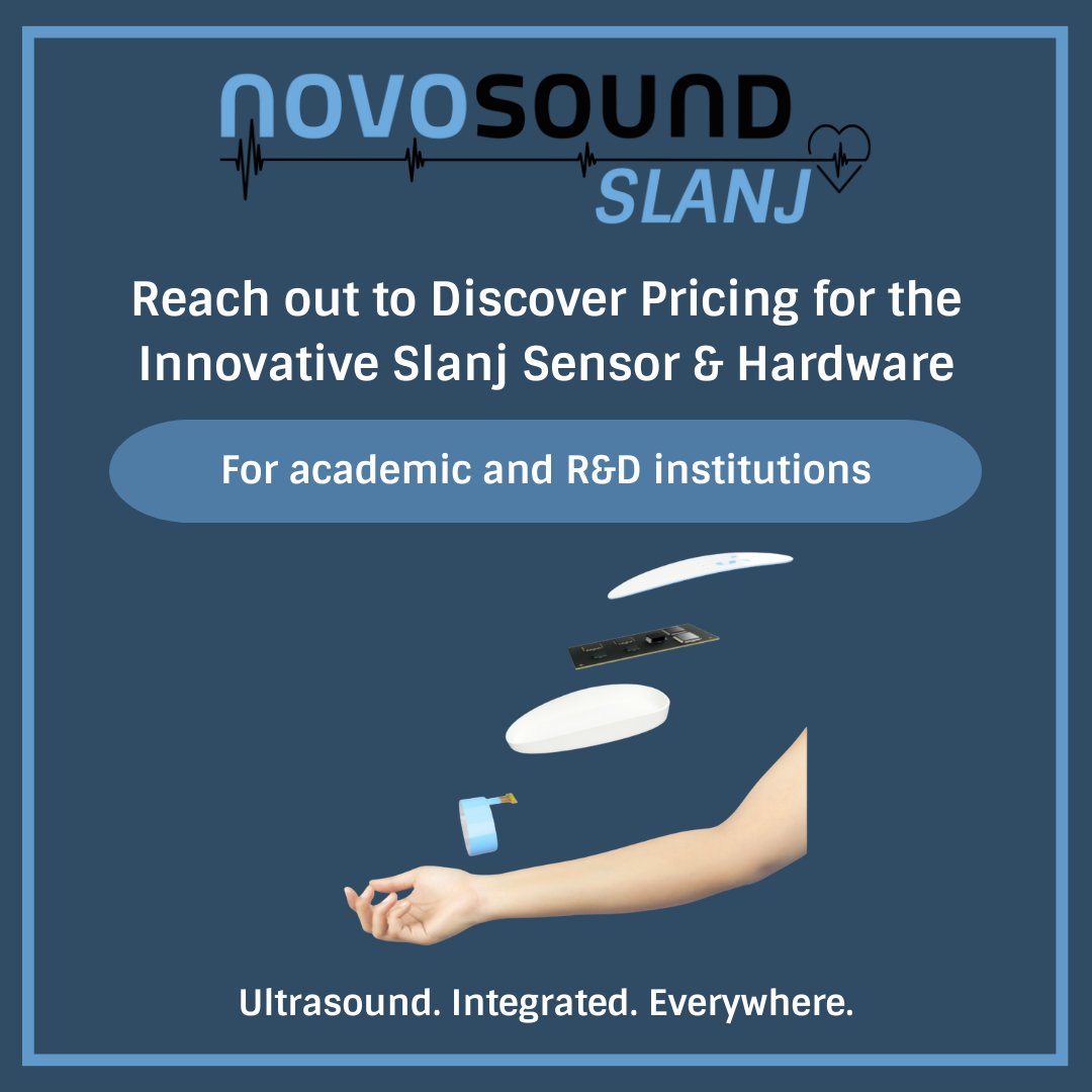 🔊 Exciting News 🔊 Introducing our special introductory pricing for academic and R&D institutions on the Slanj - our revolutionary wireless wearable ultrasound development platform Visit our website & request a quote: ow.ly/g9Rf50R11Rp #wearables #research #ultrasound