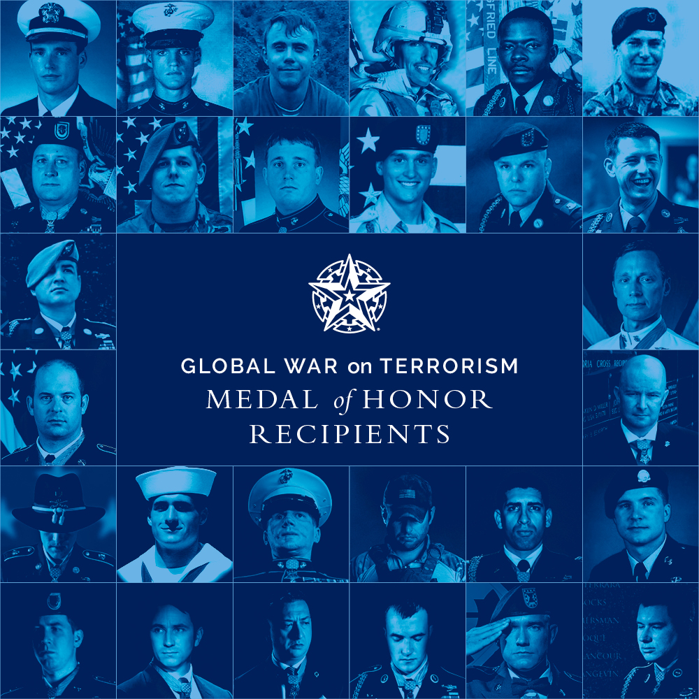 Twenty-eight GWOT service members have been awarded the highest award for #military valor in combat, the #MedalOfHonor. Twelve of those 28 gave the ultimate sacrifice and were awarded posthumously. Learn more about the #GWOT recipients via @CMOH_Society: bit.ly/3wWzJM7