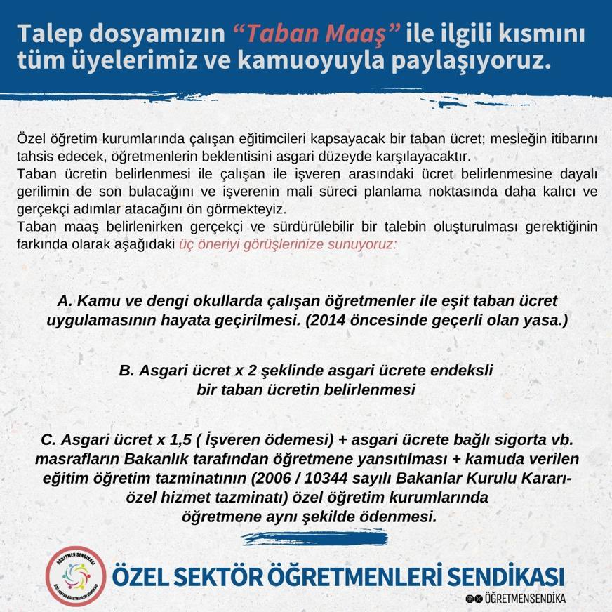 Özel Sektör Öğretmenleri Sendikası (@ogretmensendika) on Twitter photo ‼️📣‼️📣Tüm Üyelerimize ve Kamuoyuna Duyurumuz, Milli Eğitim Bakanlığı yetkililerine Çağrımızdır!
29 Ocak’ta TBMM önünde gerçekleştirdiğimiz Taban Maaş Buluşmamızın hemen ardından Milli Eğitim Bakan Yardımcısı Sayın Kemal Şamlıoğlu ve ardından 5 Şubat’ta <a href="/tcmeb/">Millî Eğitim Bakanlığı</a> Milli Eğitim ‼️📣‼️📣Tüm Üyelerimize ve Kamuoyuna Duyurumuz, Milli Eğitim Bakanlığı yetkililerine Çağrımızdır!
29 Ocak’ta TBMM önünde gerçekleştirdiğimiz Taban Maaş Buluşmamızın hemen ardından Milli Eğitim Bakan Yardımcısı Sayın Kemal Şamlıoğlu ve ardından 5 Şubat’ta <a href="/tcmeb/">Millî Eğitim Bakanlığı</a> Milli Eğitim