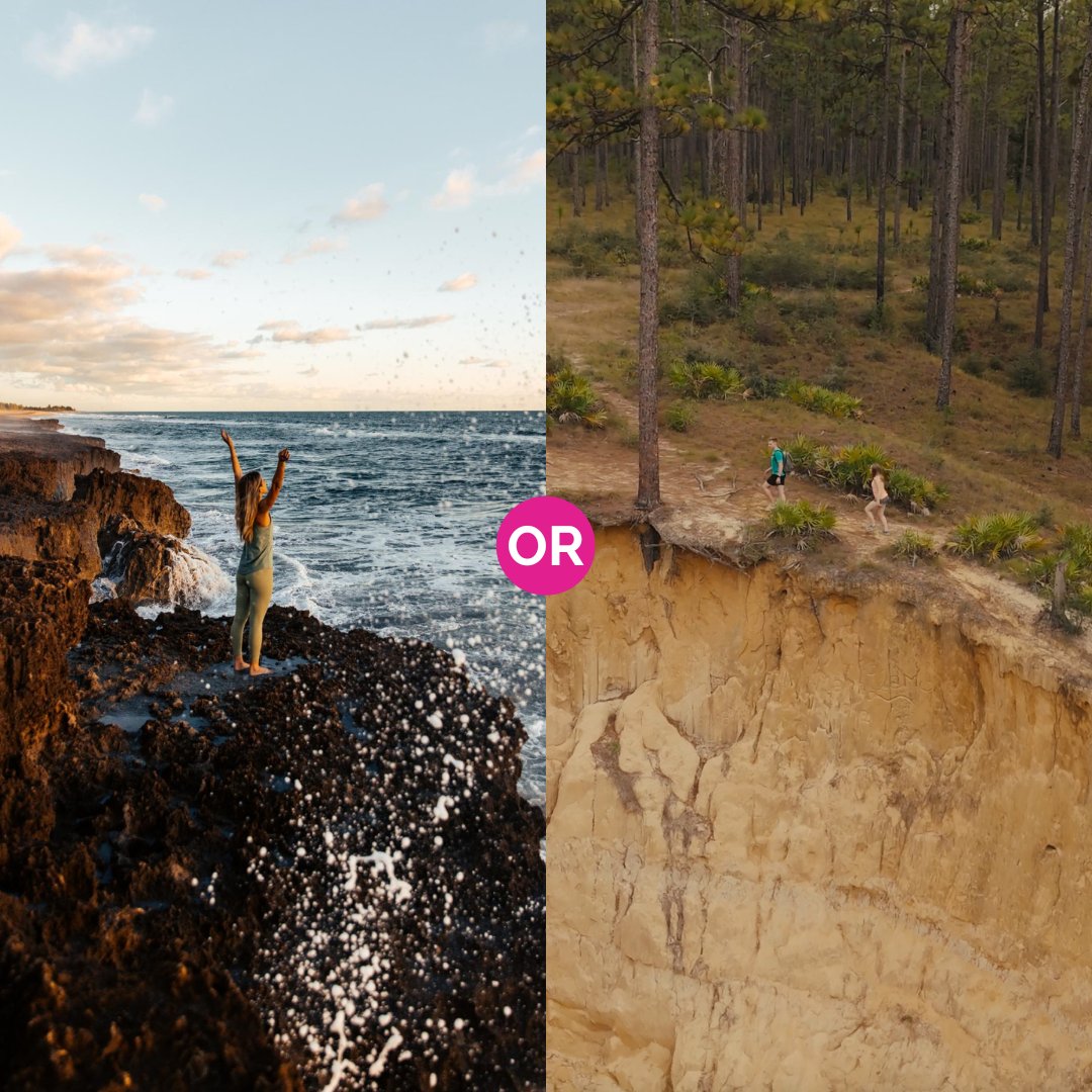 What’s your travel style? 🤔 Would you rather hike to water 🌊 or hike under the pine trees? 🍃 #VISITFLORIDA 📍: Hobe Sound, Red Clay Cliffs